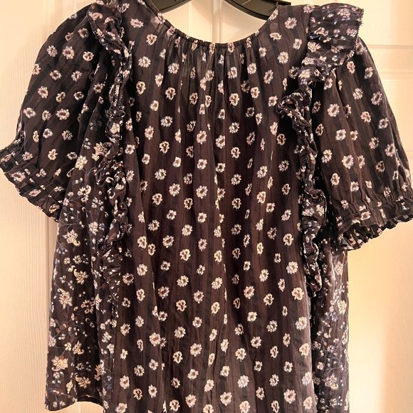 Ulla Johnson Ruffle Gaia Bouse - Picture 2 of 4